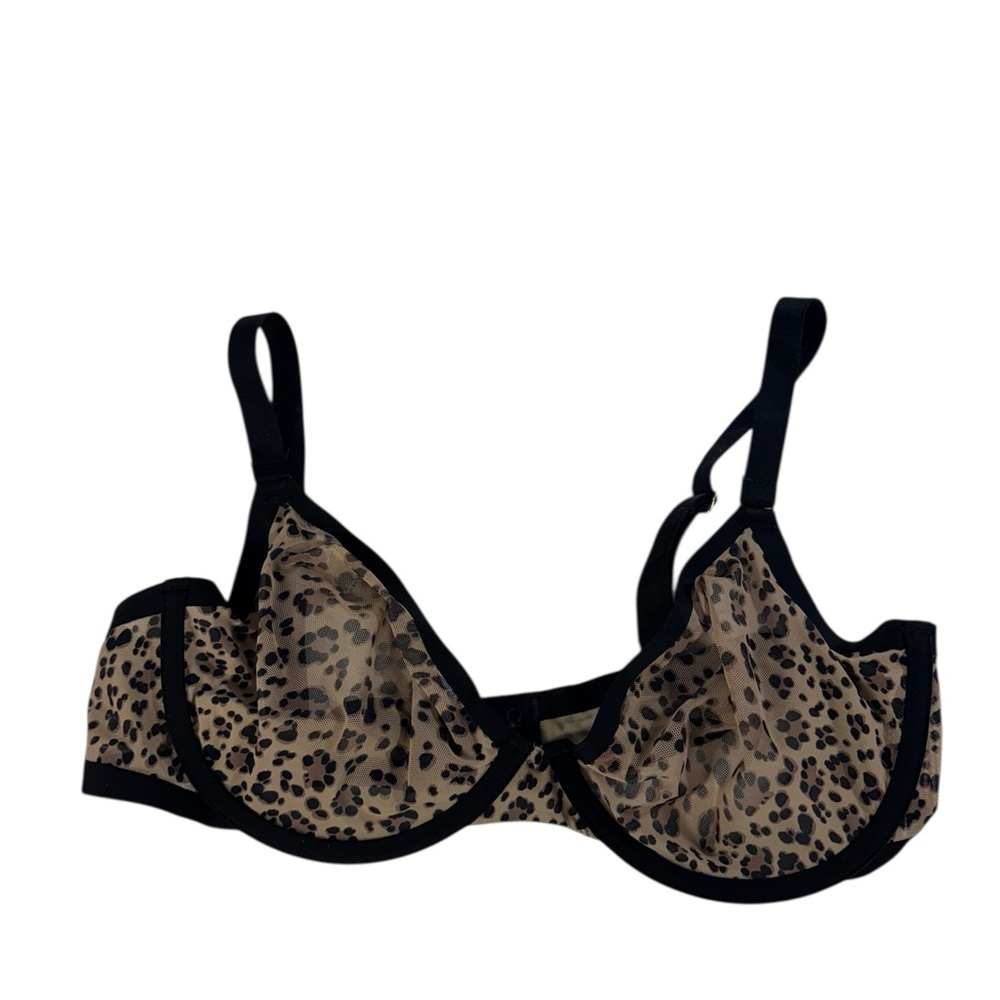 CUUP | The Plunge Mesh Bra in Leopard Size 36D